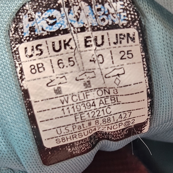 Hoka One One Clifton 8 Women's 8B Blue 1119394 AEBL - Picture 11 of 11